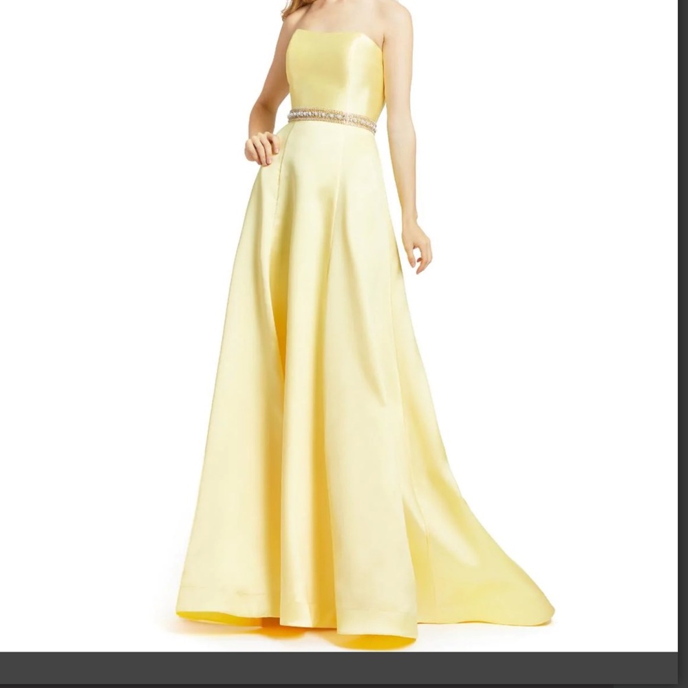 Mac Duggal Strapless with Belt Dress 2